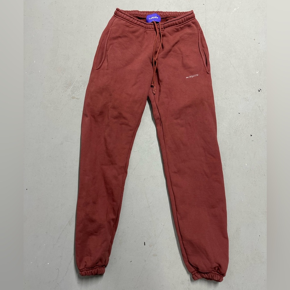The Crate NY Mens Sweatpants Joggers Small Red New York Embroidered USA Made